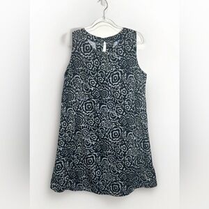 RipSkirt Hawaii Dress Floral Sundress Sz M Night Blooms Black Gray Shift Pockets